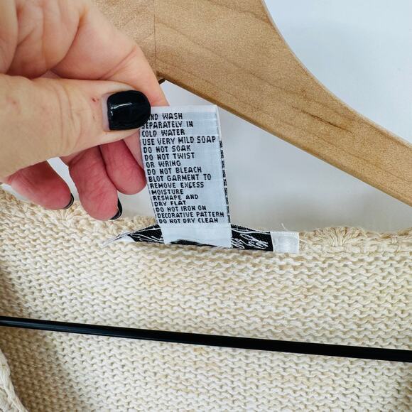 Vintage Private Party Ramie Cotton Floral 3D Knit Cardigan Sweater L Grannycore - Picture 5 of 10